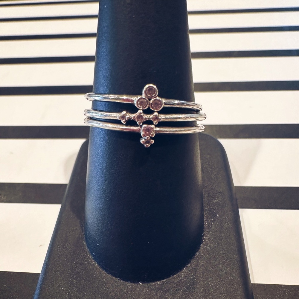 [ 2 FOR $35 ] 925 STERLING SILVER STACKABLE RING SET